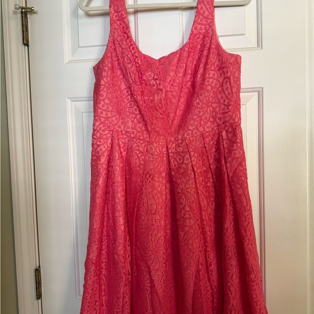 Elegant Pink Lace Dress